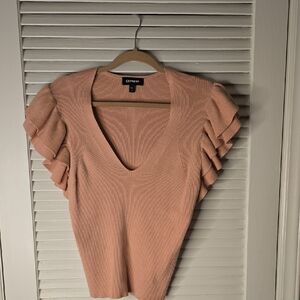 Express Blush Pink Knit Top XL